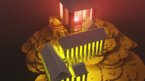 3d voxel tampel