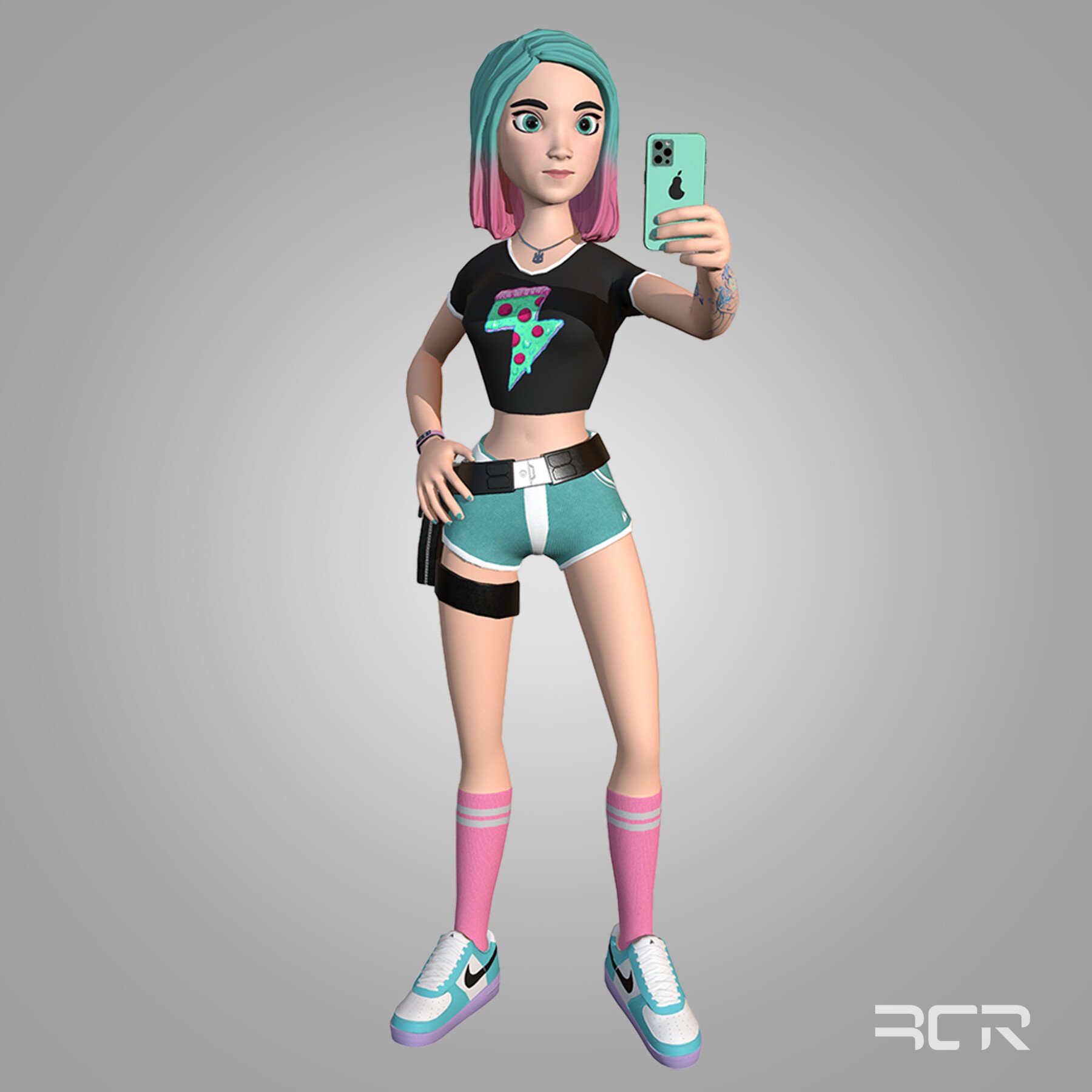 low poly character model