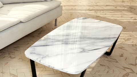 Marble Oval Living Room Table