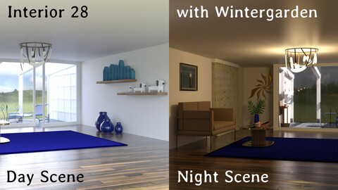 Interior 28 with wintergarden for DAZ Studio