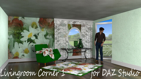 Livingroom Corner 1 for DAZ Studio