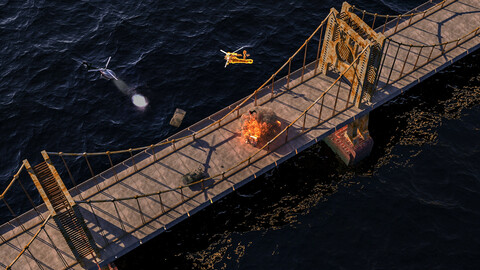 Bridge Battle Animation ready to render