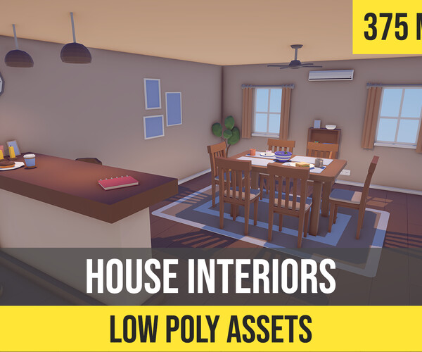 ArtStation - Low Poly Cartoon House Interiors | Game Assets