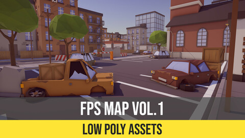 Low Poly FPS Map Vol1 - Asset for Unity 3D, Map and Models