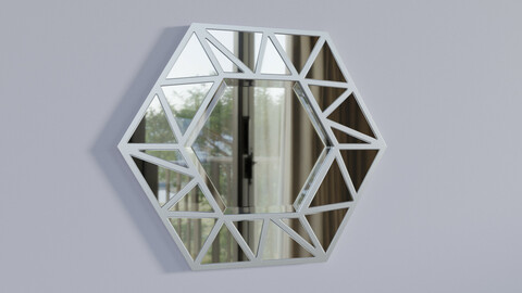 ISIGNY Wall Mirror 80 x 70 cm Silver