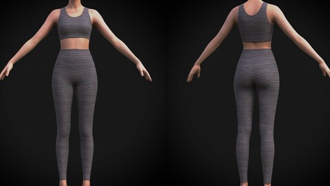 Female sport wear - 3D clothing