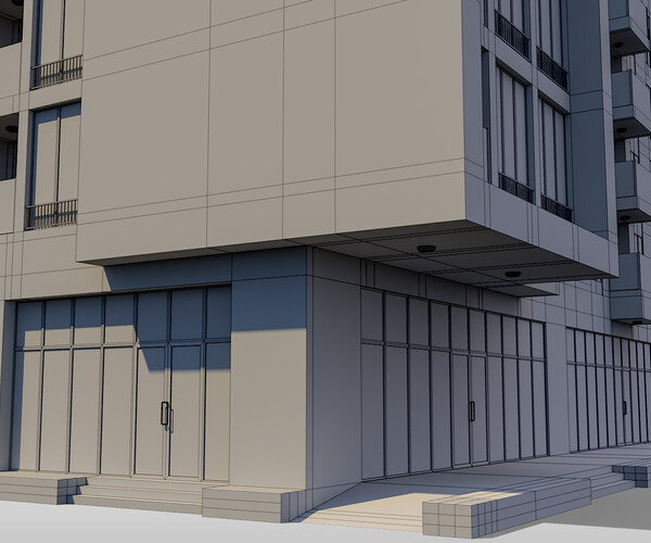 ArtStation Apartment Buildings Kit Game Assets