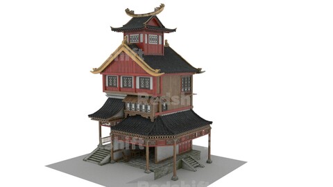 Chinese style ancient architecture A