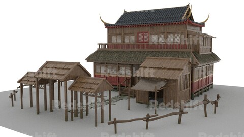 Chinese style ancient architecture  L