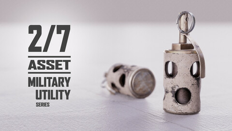 Stun Grenade PBR game ready asset