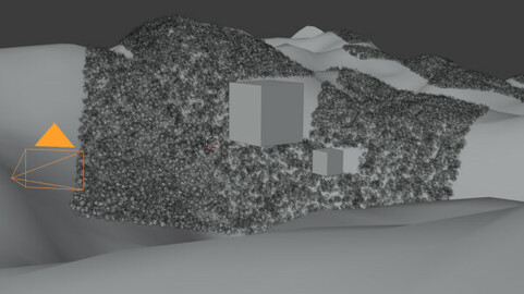 Blender Scattering View Frustum