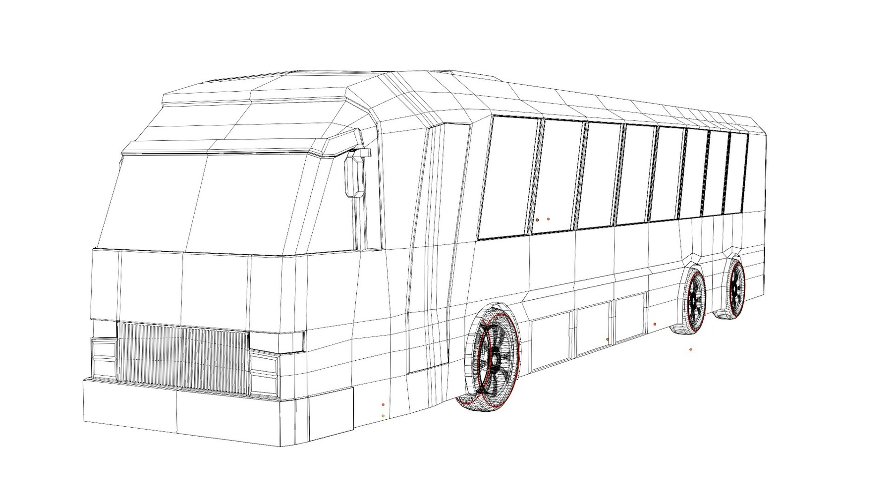 Artstation - Bus 3d Low-poly Model 