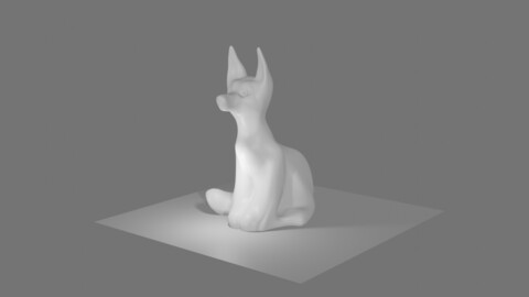 Dog statue 3d