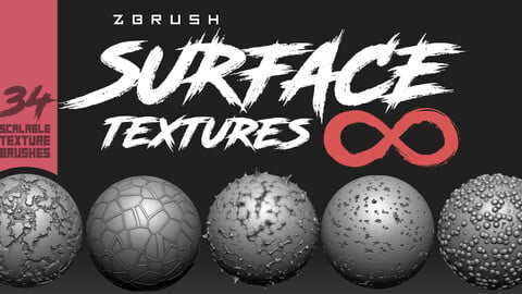 Surface Textures Brushes: ZBrush Texture Brushes