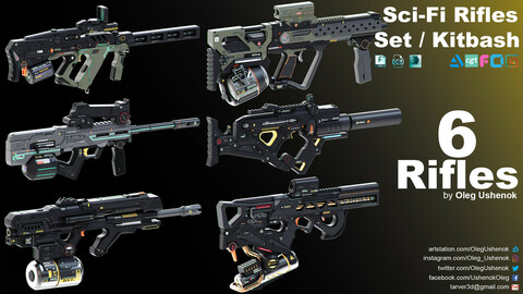 Sci-Fi Rifles Set / Kitbash