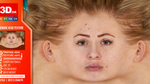 Female  High Res Head Texture 241