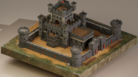 Medieval Castle Level 10 3D Model