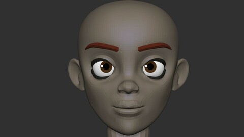 Stylized Base head for Zbrush and exported OBJ for other 3D software