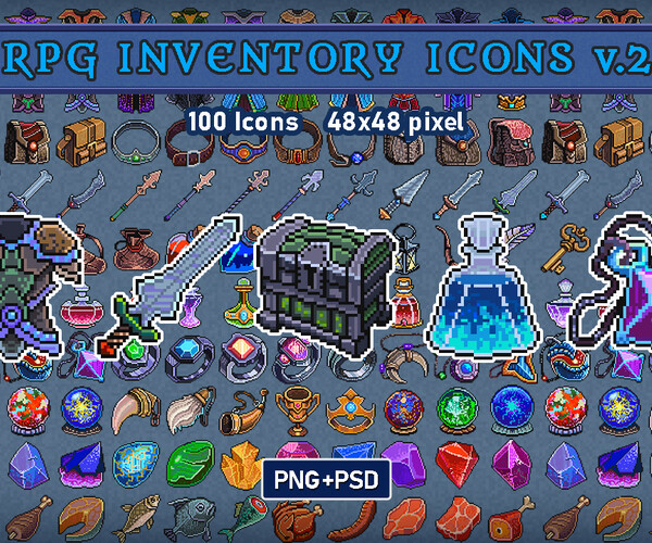 ArtStation - RPG Inventory Icons v.2 | Game Assets