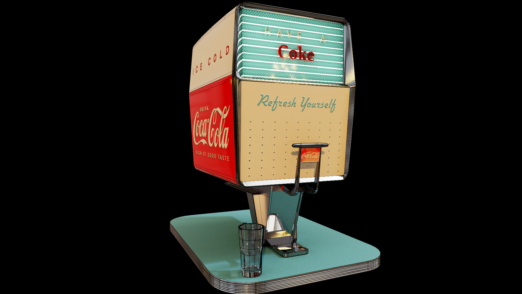 ArtStation - Vintage Coca-Cola dispenser