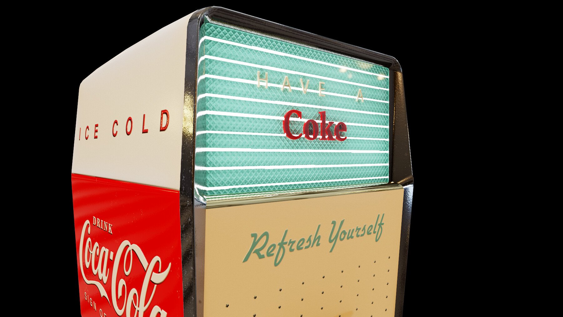 ArtStation - Vintage Coca-Cola dispenser | Game Assets