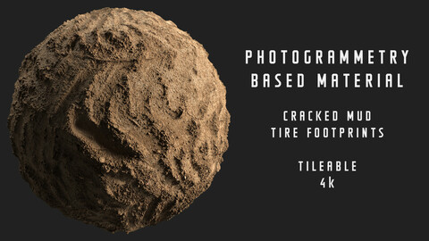013 Cracked mud - Photogrammetry based material
