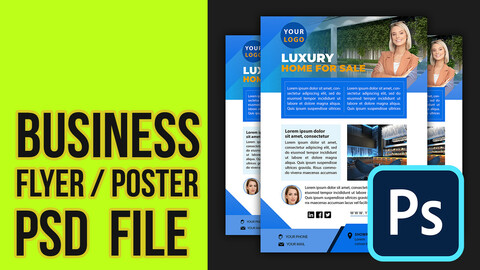 Business flyer / Poster template ( PSD file Photoshop )