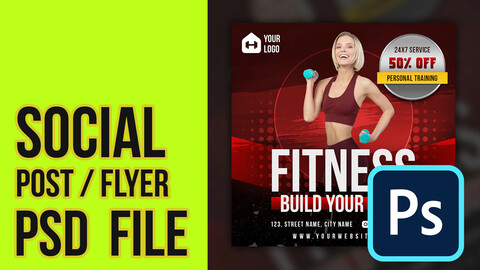 Social post / flyer template ( PSD file Photoshop )