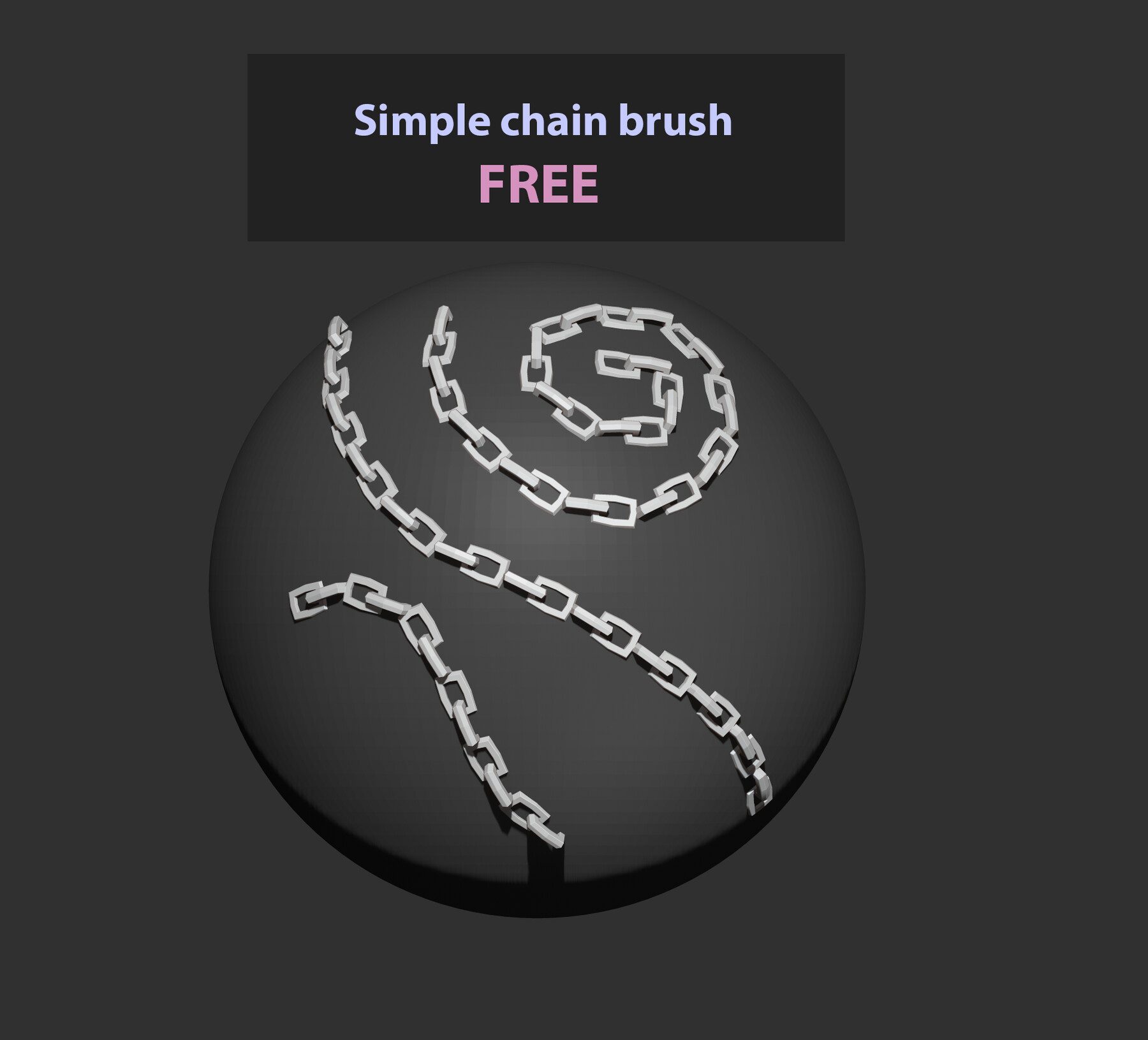 make a chain link brush zbrush