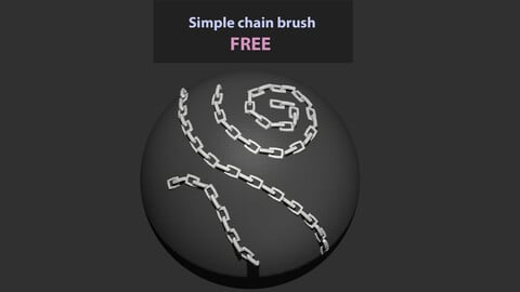 FREE simple chain brush for Zbrush