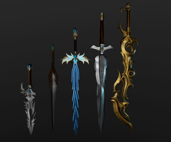 ArtStation - Low-Poly 3D Model Swords Pack | Game Assets