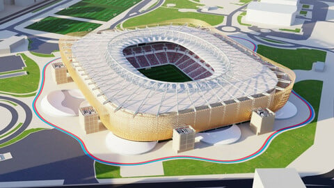 Al Rayyan Stadium fifa world cup 2022 qatar 3D model