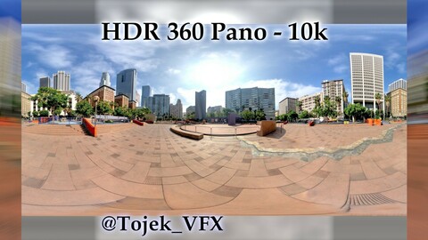 HDR 360 Panorama - DTLA - 71 Pershing Square SW corner