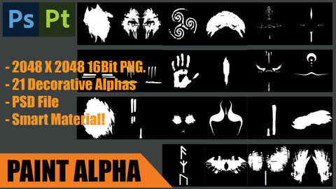 x24 Viking Makeup Alpha Maps