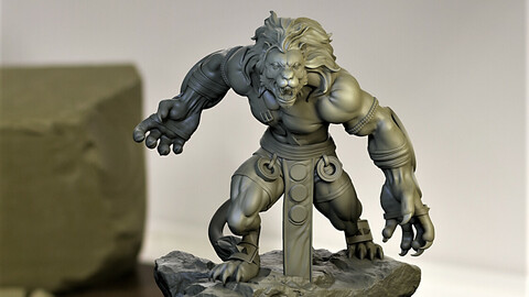 "Aslanbek " the Lion Warrior STL for 3d printing .