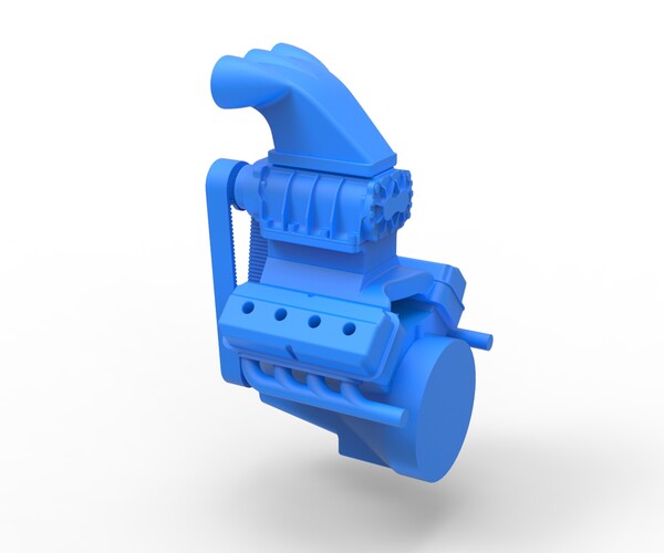 ArtStation Diecast 3D printable V8 engine Scale 124 Resources