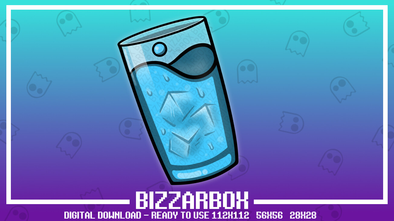 ArtStation - Twitch Emote: Hydrate Glass of Water | Artworks