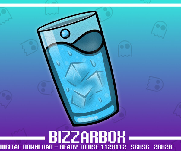 ArtStation - Twitch Emote: Hydrate Glass of Water | Artworks