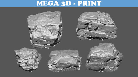 Rock 3D Model Pack B 3D print model