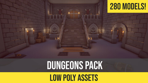 Low Poly Dungeons - Asset for Unity 3D, Map and Models