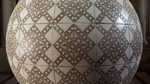 PBR - ARTISTIC CERAMIC TILE FLOOR 01 - 4K MATERIAL