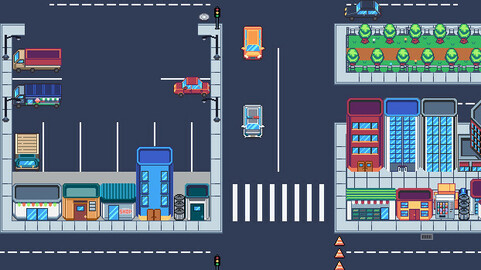 City Pack - Top Down - Pixel Art