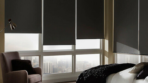 Blackout flame retardant blind roll screen