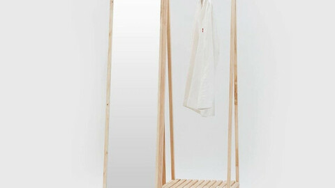 Pure wood A full body mirror hanger set