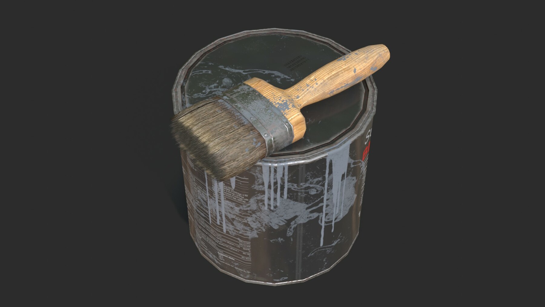 ArtStation Paint Bucket and Paint Brush Game Assets