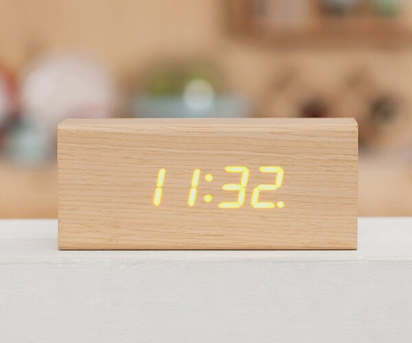 ArtStation - Eco-friendly LED wooden alarm clock | Resources