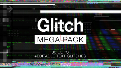 Mega Glitch Overlays - 4K Video Pack