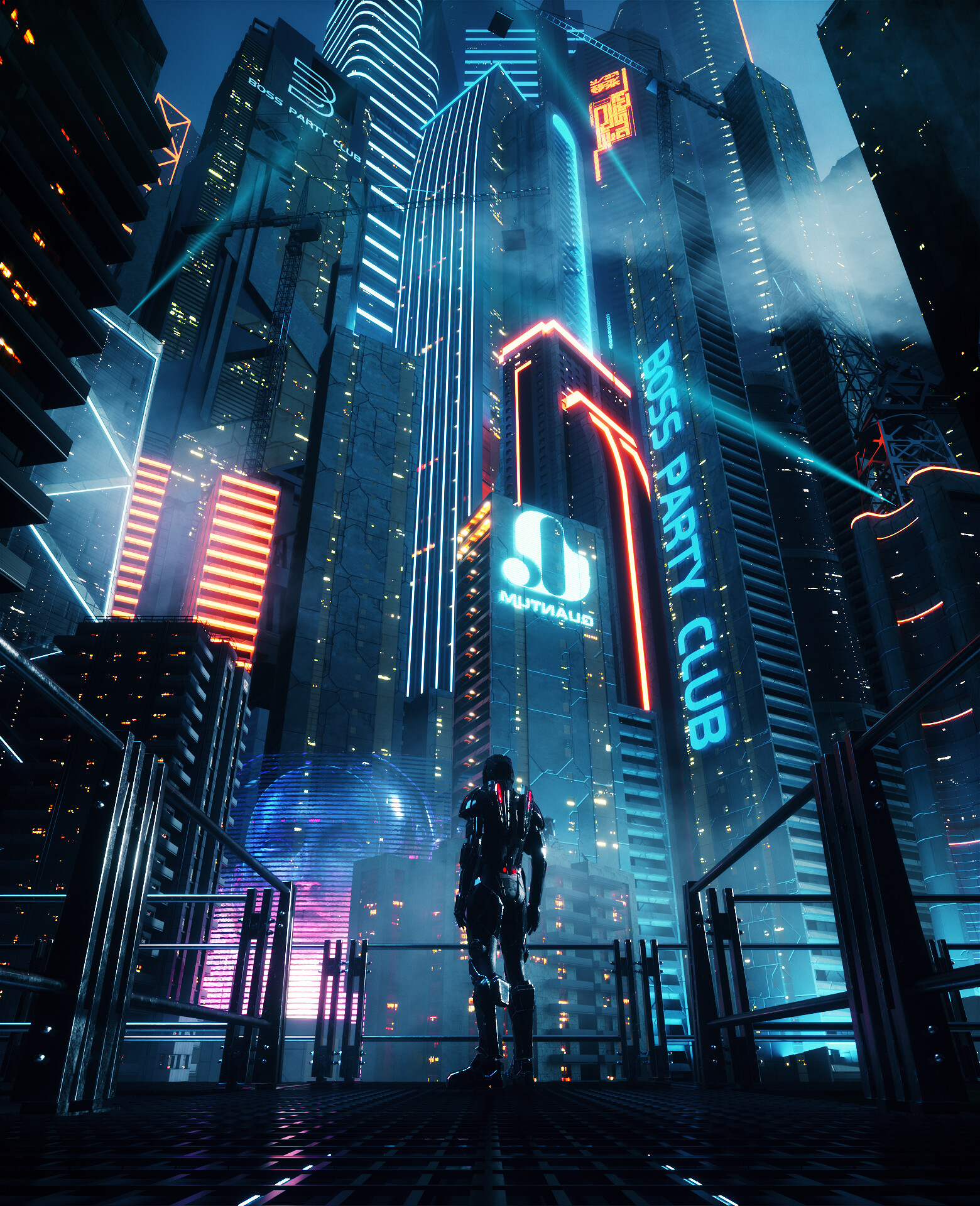 ArtStation - C4D Octane render Cyberpunk city Batman Gotham City CBD  Skyscrapers | Resources