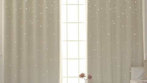 Demanche Star Punching Blackout Curtain