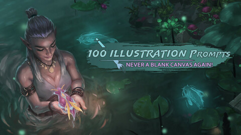 100 Illustration Prompts - Never  A Blank Canvas Again!
